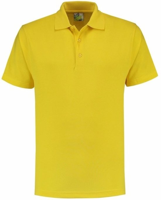 Lemon & Soda Premium poloshirt 100% katoen voor heren L geel