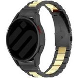 Strap-it Samsung Galaxy Watch 7 - 40mm stalen schakel band (zwart/goud)