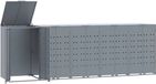 vidaXL Abri de conteneurs - 5 conteneurs - 345x79x117 cm - Acier - Gris