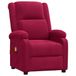 vidaXL Fauteuil de massage velours bordeaux