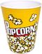 Concorde Popcorn bak - geel/wit - kunststof - D24 cm - 6 liter - herbruikbaar