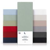 Blumtal basics Hoeslaken, 200 x 200 cm, omslag 30 cm, matrasbeschermer, matrashoes, microvezel, zacht, duurzaam, kreukvrij, zomergroen