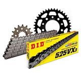 Kettingset DID Kettingset staal 525VX3 / 112 klinkslot voor Honda CB F2 Seven Fifty 750 cc Bj. 1992-2003