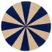 Ferm Living Tapis fait main Arch Ø130 cm Bleu vif-Blanc cassé