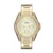 Fossil Riley Dameshorloge, chronograaf kwartsuurwerk, roestvrijstalen of leren armband