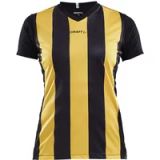 Craft Progress Stripe Shirt Korte Mouw Dames - Zwart / Geel