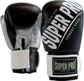 Super Pro Combat Gear (kick)bokshandschoenen Rebel Zwart/Grijs/Wit 16oz