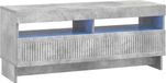 vidaXL LED tv-meubel EDE 100 x 35 x 43 cm Betongrijs Bewerkt hout