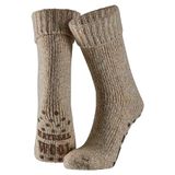 Apollo Pantoufles - Antidérapant - Laine de mouton - Adultes - Beige - Chaussettes d'hiver 43-46