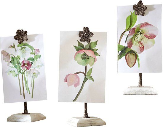 Loberon Afbeelding met houder set van 3 Serafinas bont