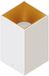 Ledvion Spot LED en saillie carré 80x80mm blanc / or dimmable GU10 IP20