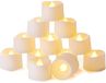 GELLDG LED-theelichtjes - Werkt op batterijen - 3,3 x 3,6 cm - 24 kaarsjes