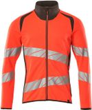 Mascot Accelerate Safe Sweatshirt met rits 19184-781 - haute visibilité rouge/gris foncé - S
