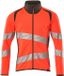Mascot Accelerate Safe Sweatshirt met rits 19184-781 - haute visibilité rouge/gris foncé - S