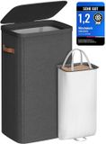 Songmics Wasmand, 100 L, Inktzwart