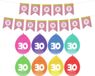 Haza Verjaardag 30 jaar geworden versiering - 16x thema ballonnen/1x Happy Birthday slinger 300 cm