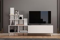 Hanah Home Moderne witte tv-standaard, 160 cm x 115 cm x 33 cm