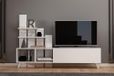 Hanah Home Moderne witte tv-standaard, 160 cm x 115 cm x 33 cm