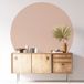 Autocollant Mural Rond - Couleur Tendance - Diamètre 70 cm - Adhésif Mat