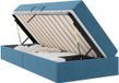 vidaXL Opbergbed met matras, donkerblauw, 100 x 200 cm, fluweel