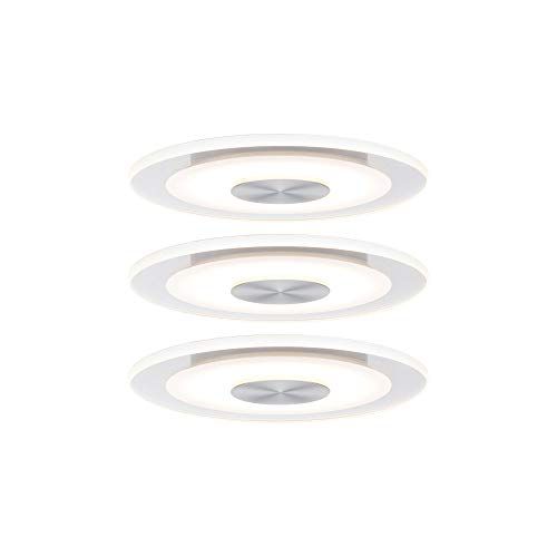 Paulmann 92907 Whirl LED inbouwspot set van 3 - 3x5,5W - dimbaar - metaal - aluminium satijn