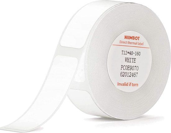 Niimbot - D11/D110/D101/H1S - Labels - 12*40mm - Wit - 1 Rol