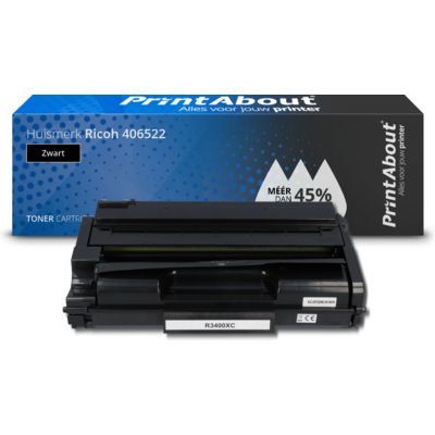PrintAbout Huismerk Ricoh 406522 Zwart Toner | Compatibel