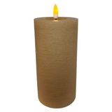 Mansion Atmosphere LED kaars oplaadbaar 7.5x15cm rustic sand