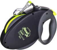 Flexi Giant Tape - Hondenriem - Zwart Geel - L - 10 meter - Grote Honden
