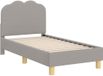 vidaXL Cadre de lit pour tout-petit avec tête de lit Gris clair 70 x 140 cm Bouclé