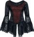 Sinister Gothic Top Dames T-shirt - zwart/rood - S