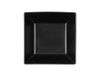 H&h Set 6 Piatti Fondi Boston Osaka Nero cm 17x17