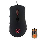 AUBGSANG Verwarmde Muis, Bekabelde Gamingmuis, Ergonomisch Ontwerp, 6 Programmeerbare Knoppen, 2400 DPI, Geschikt voor Windows-computerspellen - Zwart