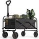 Avalo Bolderkar Opvouwbaar XL - 120L en 110kg Draagvermogen - Bolderwagen met 360° Wielen - Zwart