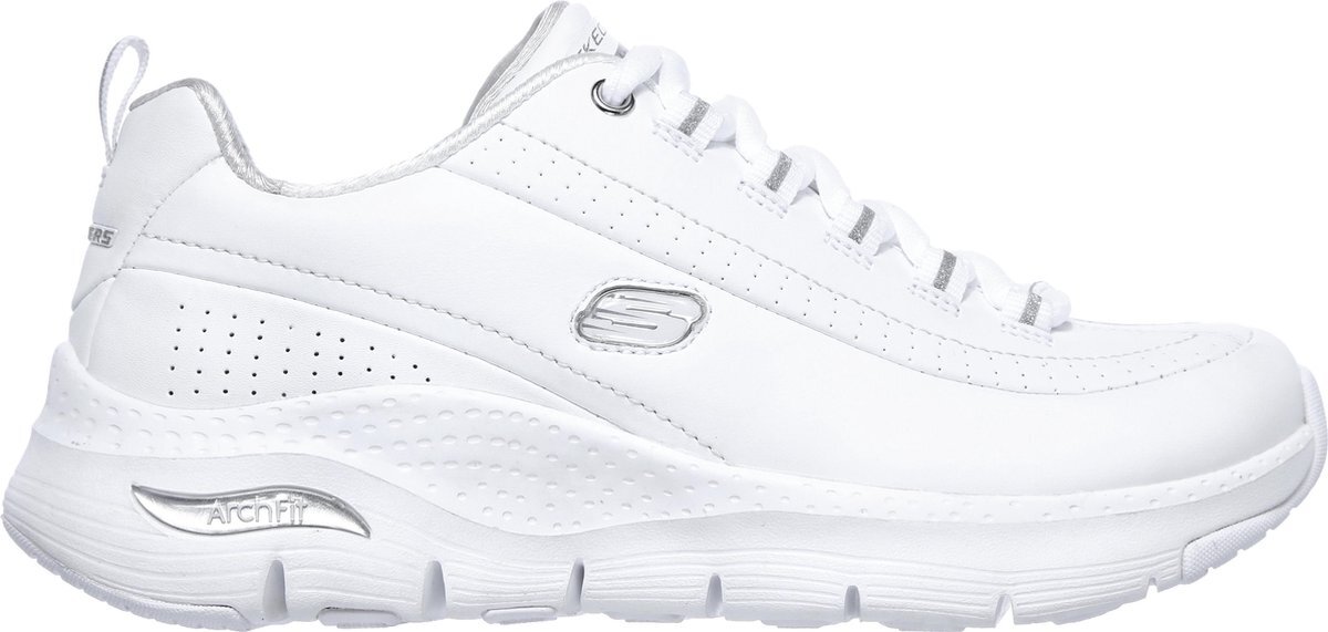 SKECHERS Arch Fit-Citi Drive Dames Sneakers - White/Silver - Maat 36