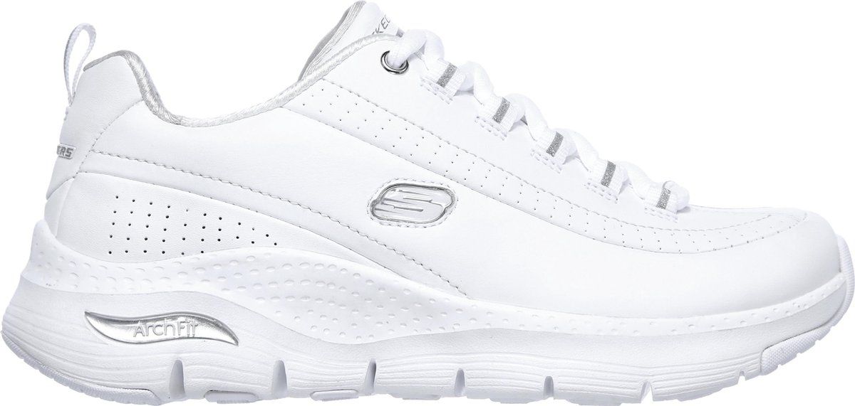 SKECHERS Arch Fit-Citi Drive Dames Sneakers - White/Silver - Maat 36