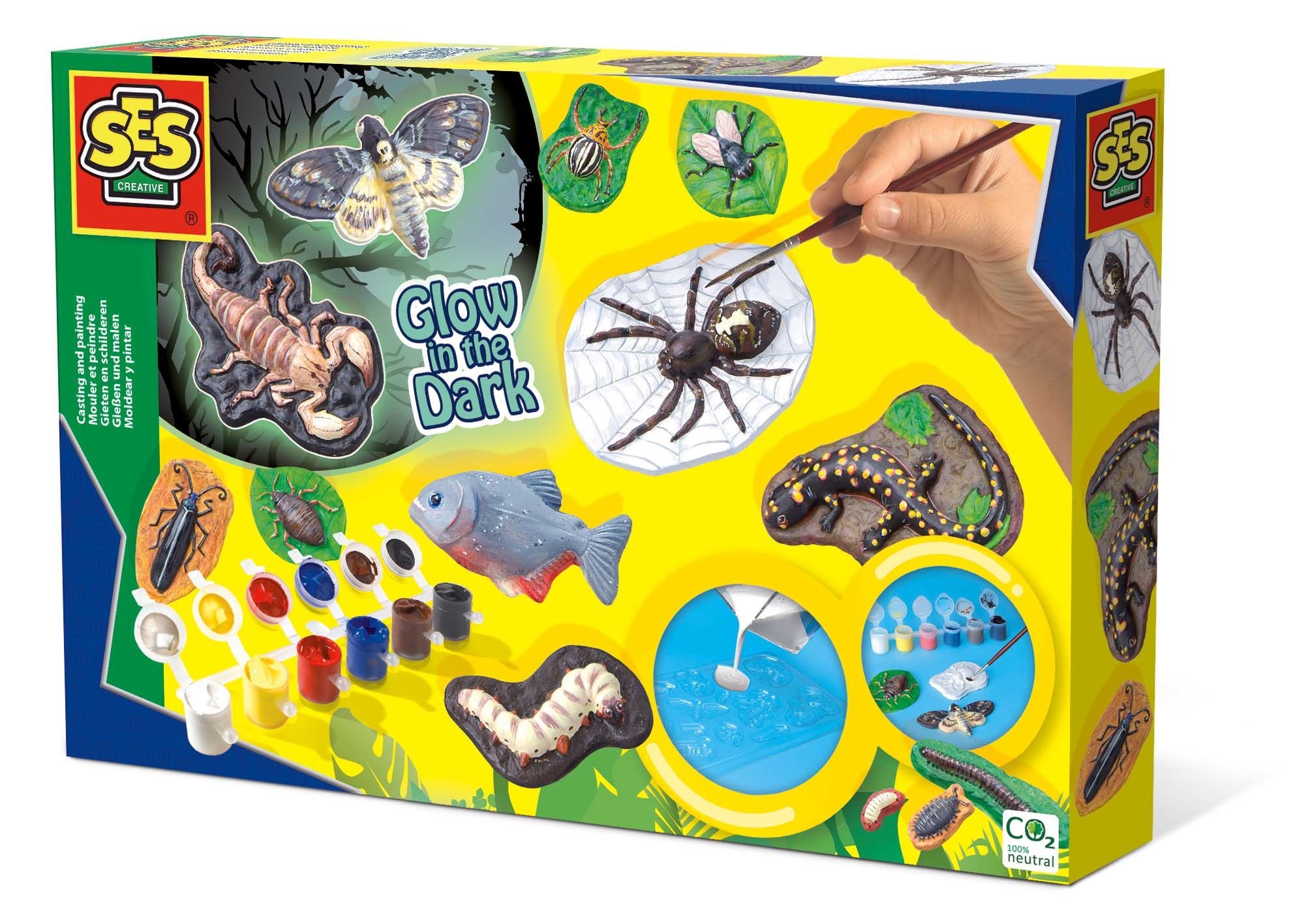 SES Creative Gieten en schilderen - Enge beesten - Kinderset - 5+ jaar