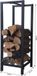 BeiJingLiangPinJiaZuoKeJiWenHuaFaZhanYouXianGongSi Porte-bûches - Porte-bûches en métal pour intérieur et extérieur 33 x 25 x 90 cm