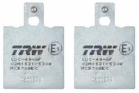 TRW Lucas MCB708EC schijfremvoering, organisch met ABE