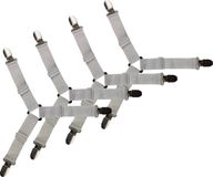 Merkloos Dekbed laken aanspanner clips - Bed laken spanners - 4 stuks – Wit