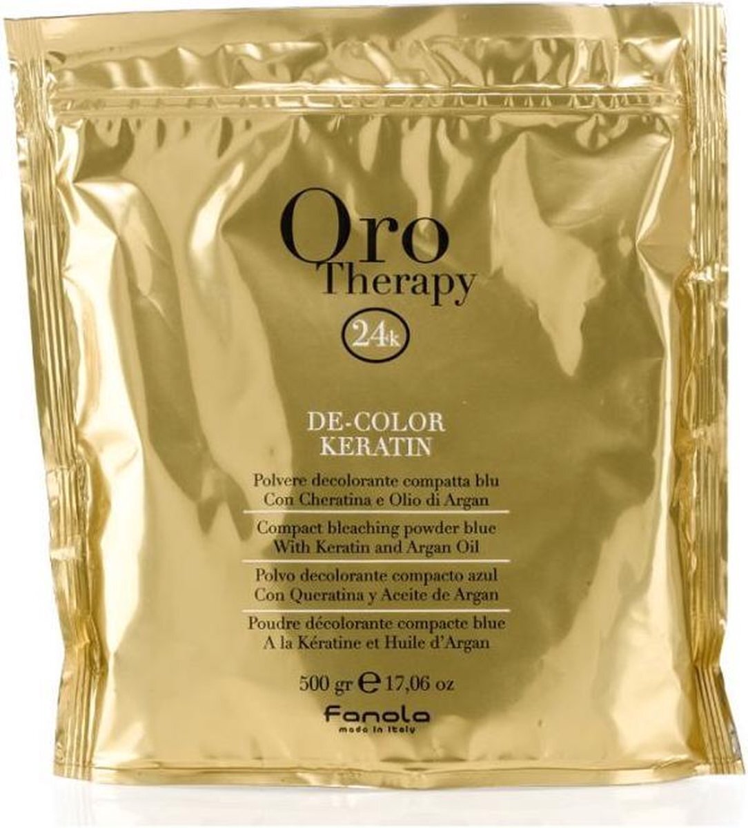 Fanola Oro Puro Therapy De-color Keratin Bleaching Powder Blue With Keratin And