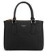 Diana & Co Firenze Sac à main cuir végétalien noir avec fermeture éclair 27x20 cm Black B UNICA 720-2PT-BLACK