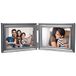 Malden International Designs Concourse Metalen scharnierende fotolijst, dubbel horizontaal, 2-4x6, zilver
