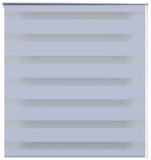 vidaXL Zebra Rolgordijn 120,9 x 175 cm Stofbreedte 116,7 cm Wit