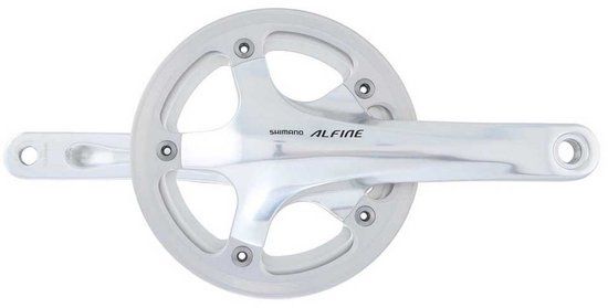 Shimano Crankstel Alfine S501 170/45 Single Cg met Cups - Zilver