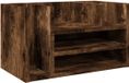 vidaXL Bureau organiser 44,5x24x25 cm bewerkt hout gerookt eikenkleur