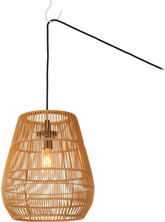 Lucide NERIDA - Hanglamp Buiten - Ø 35 cm - E27 - IP44 - Naturel