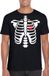 Bellatio Decorations Shoppartners Bv Halloween skelet verkleedkleding t-shirt - zwart - heren - korte mouwen - katoen - Halloween kostuum S