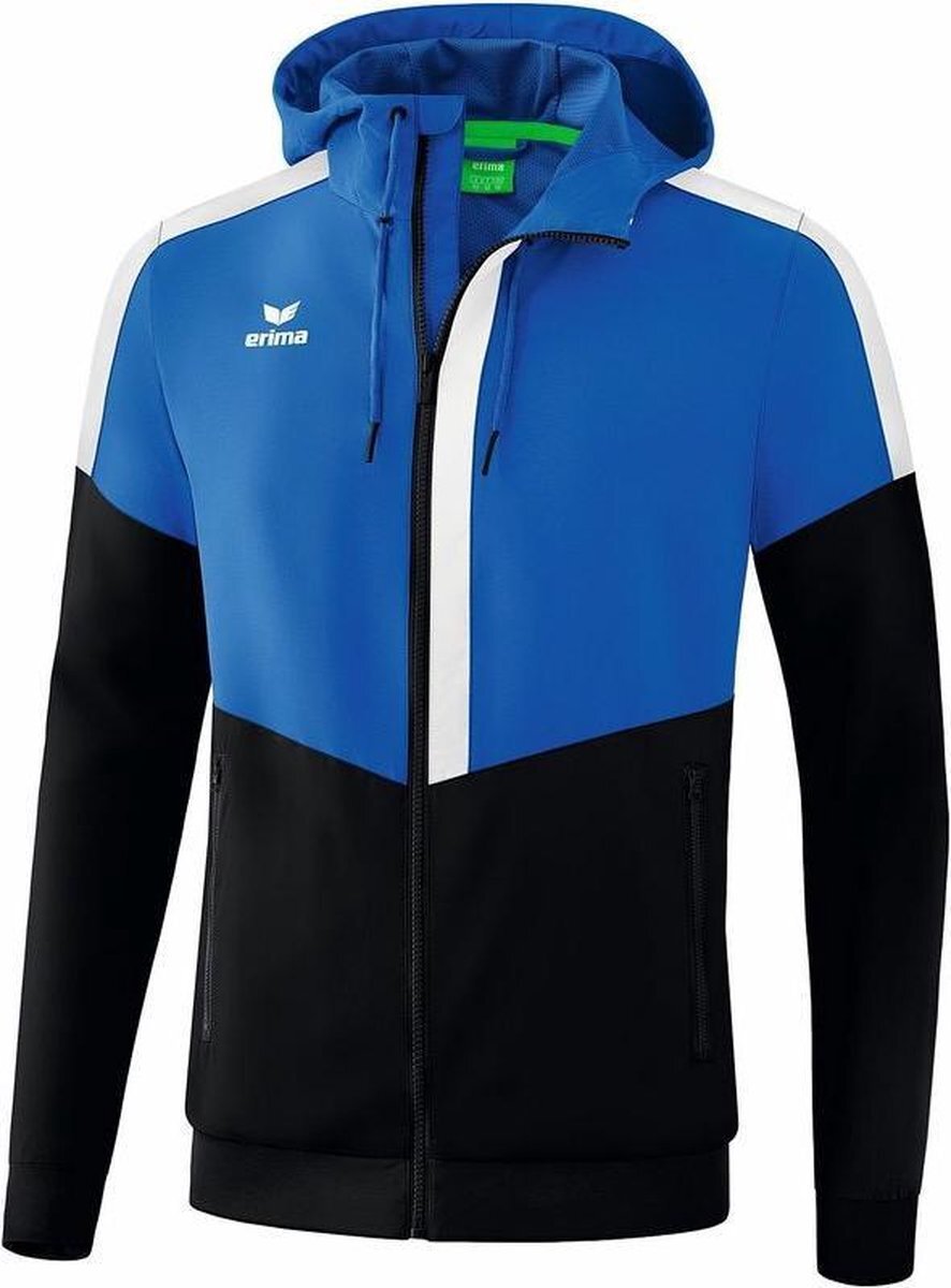 Erima Squad Tracktop Jack Met Capuchon New Royal-Zwart-Wit Maat 2XL