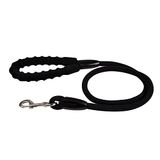 Riem, nylon, met comfortabele handgreep, schuim, 120 cm, zwart